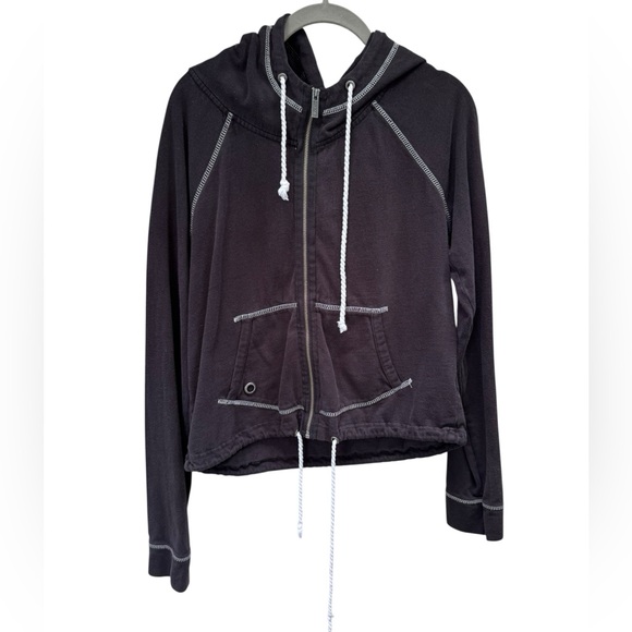 Roxy Black Hoodie Jacket size Large - Picture 6 of 6